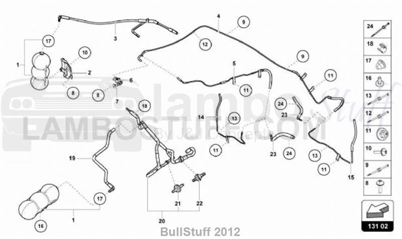 2018 Lamborghini HURACAN LP580-2 SPYDER JAPAN VACUUM SYSTEM (131.02.00)